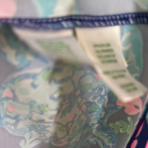 Lilly Pulitzer Blue and Pink V-Neck Swim Cover-Up - Picture 9 of 9